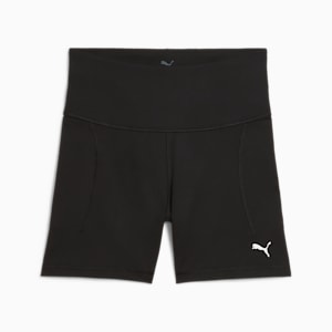 CLOUDSPUN Women's High-Waist 5" Tight Shorts, PUMA Black-PUMA White, extralarge